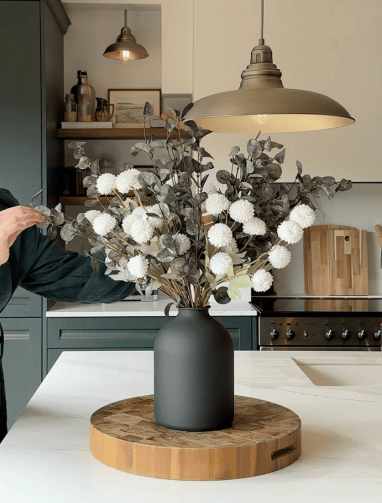 Faux Arrangement - White & Green