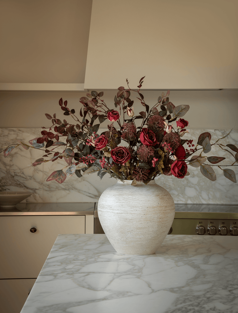 Faux Arrangement - Red Rose & Crimson Mix