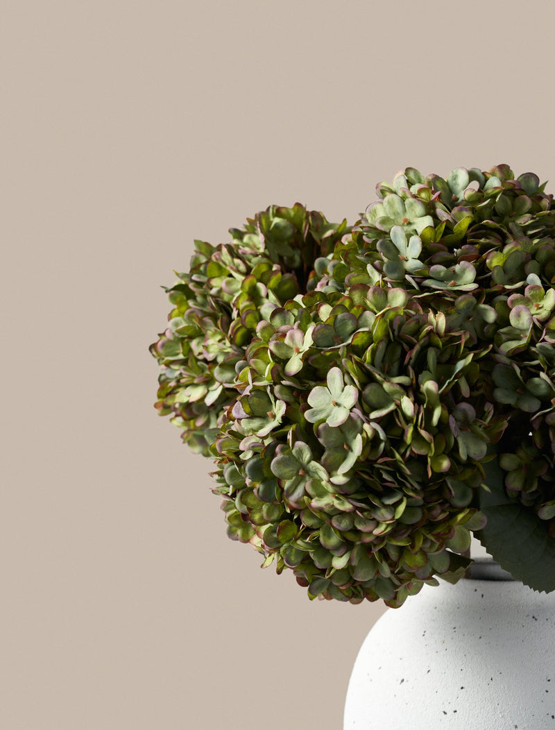 Hortensia sintética grande - Verde (5 tallos)