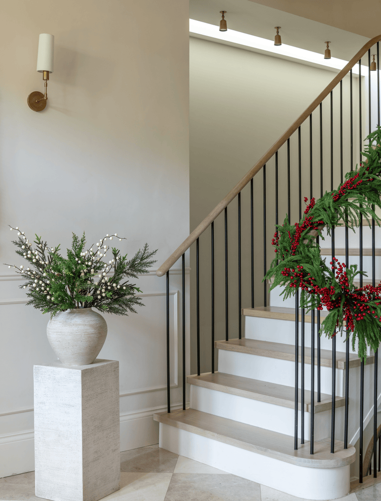 Faux Arrangement - Winter Fern & White Berry