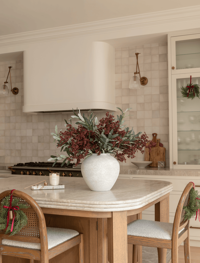 Faux Arrangement - Large Burgundy Berry & Olive Leaf