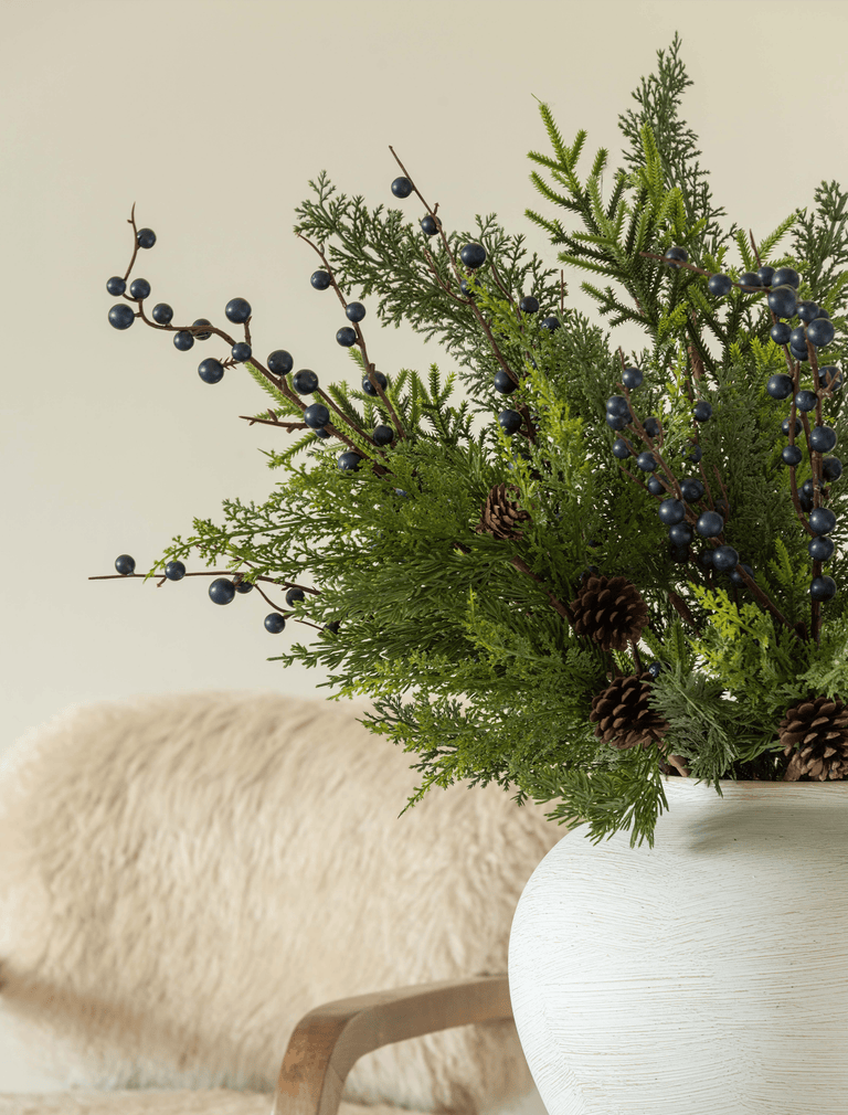 Faux Arrangement - Winter Fern & Blue Berry