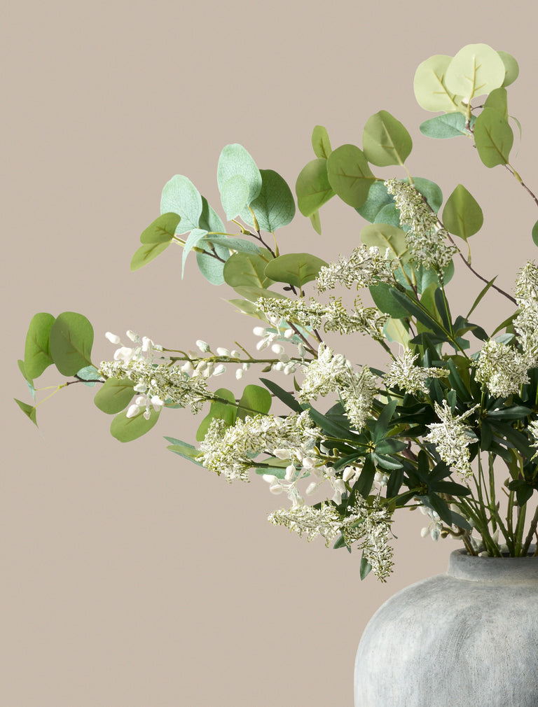 Faux Arrangement - Eucalyptus and White Stem