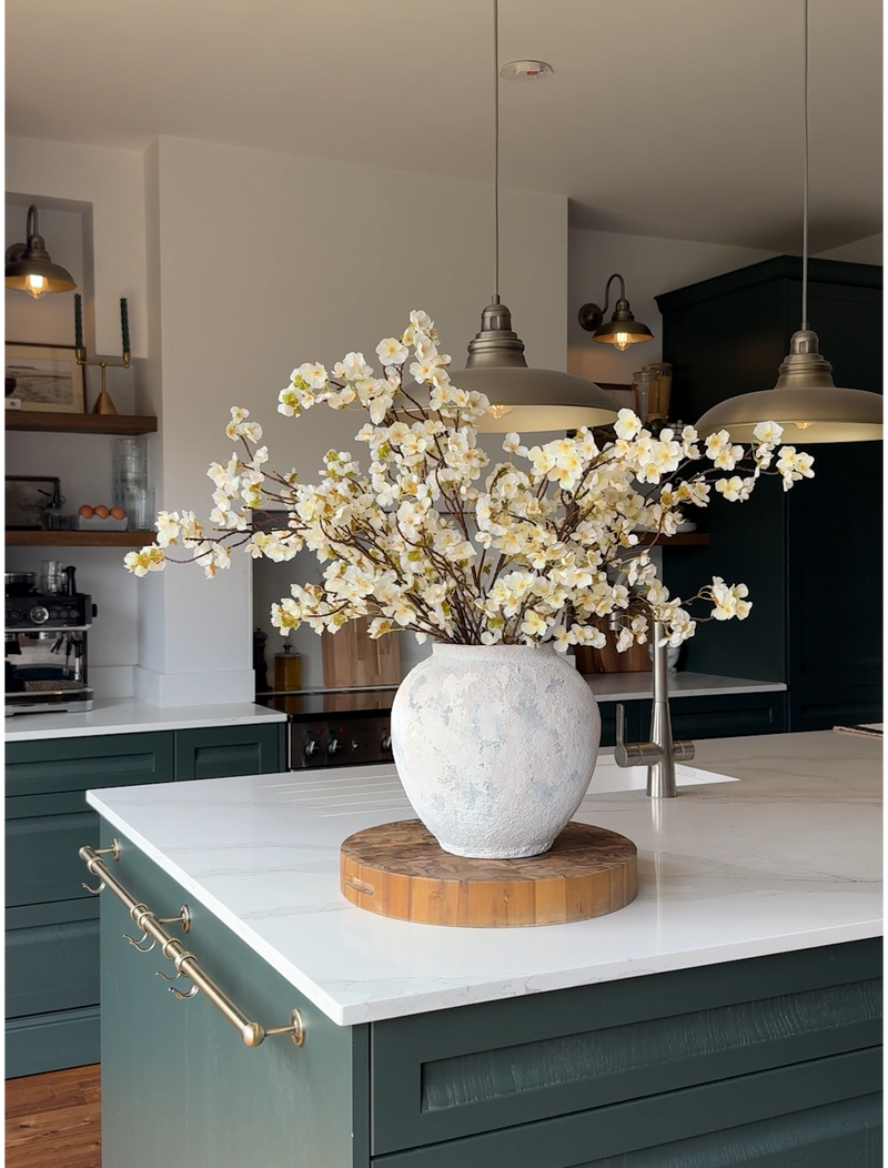 Faux Blossom - White (6 Stems)