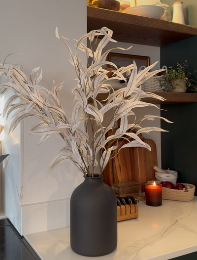 Faux Willow Eucalyptus - White (5 Stems)