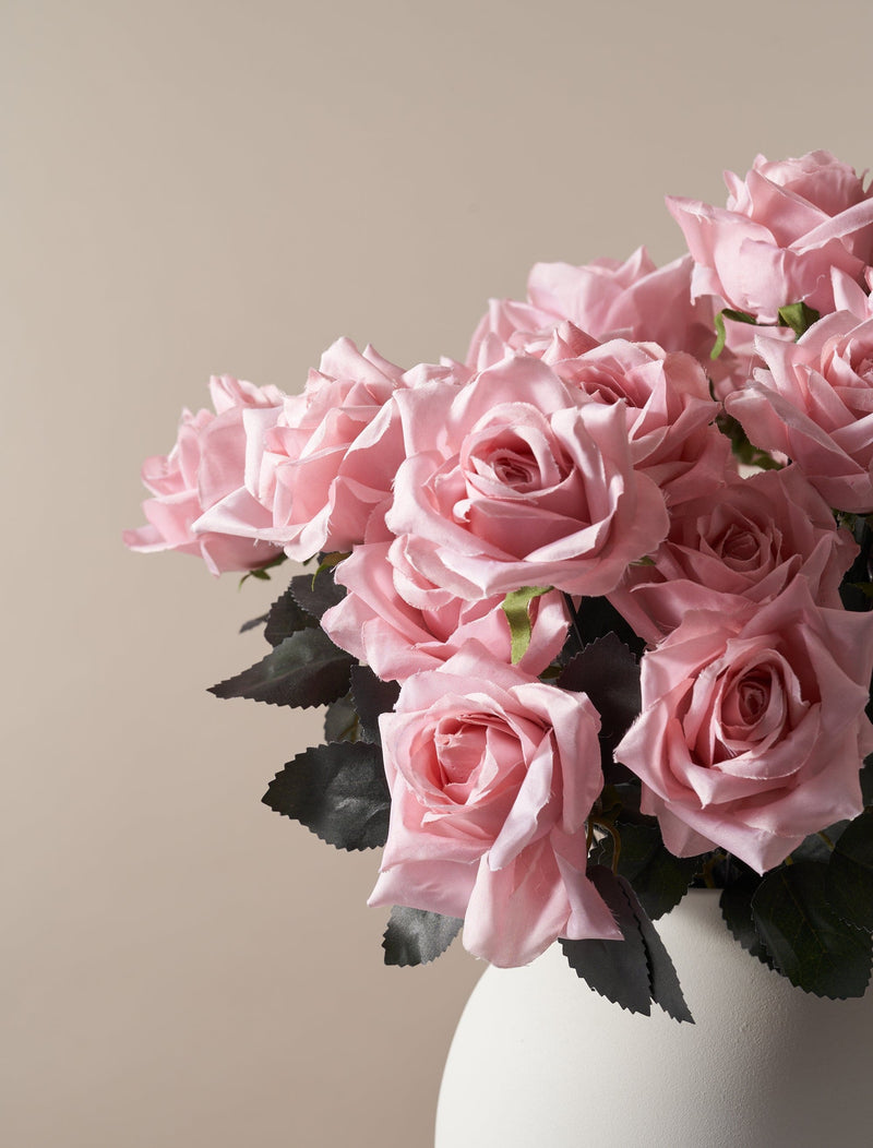 Ramo de rosas artificiales - rosa (27 cabezas de rosas)