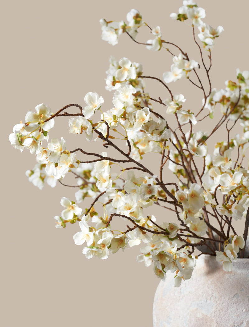 Faux Blossom - White (6 Stems)