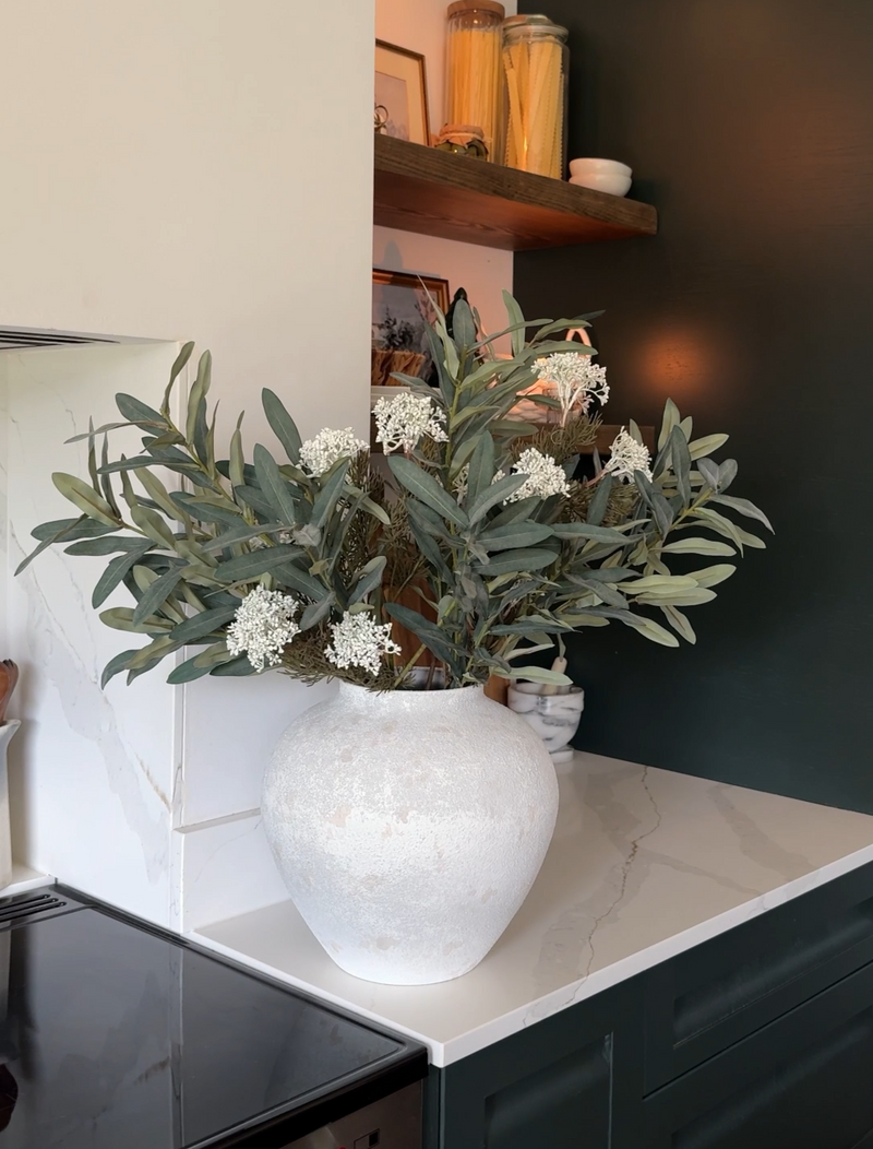 Faux Arrangement - Olive & White Berry