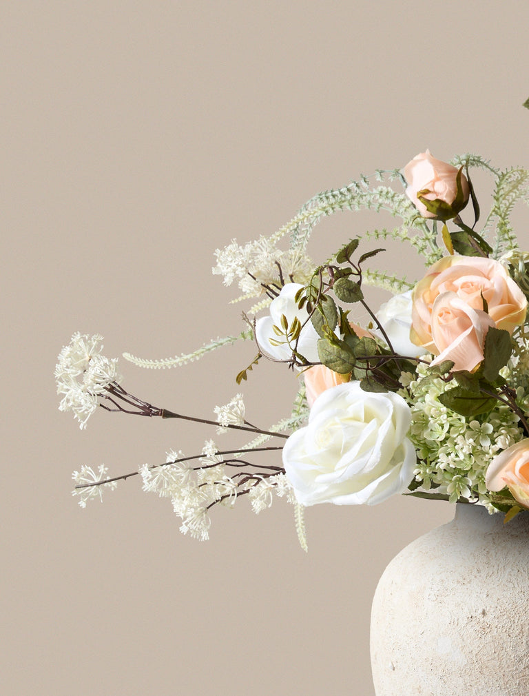 Faux Arrangement - Peach Rose