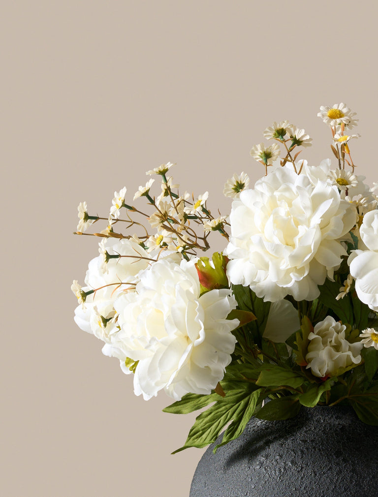 Faux Arrangement - White Peony & Daisy