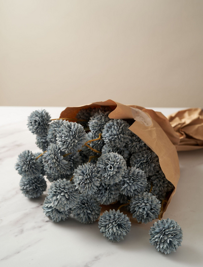 Faux Kiku Flower - Livid (10 Stems / 50 Heads)