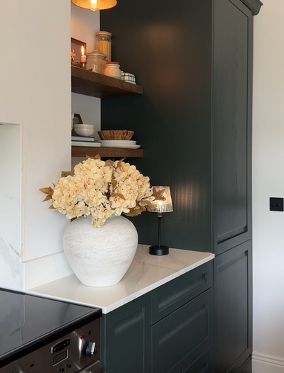 Faux Hydrangea Autumn Bouquet - Cream (7 stems)