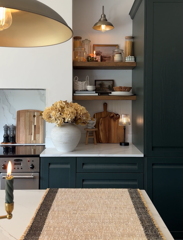 Faux Hydrangea Autumn Bouquet - Cream (7 stems)