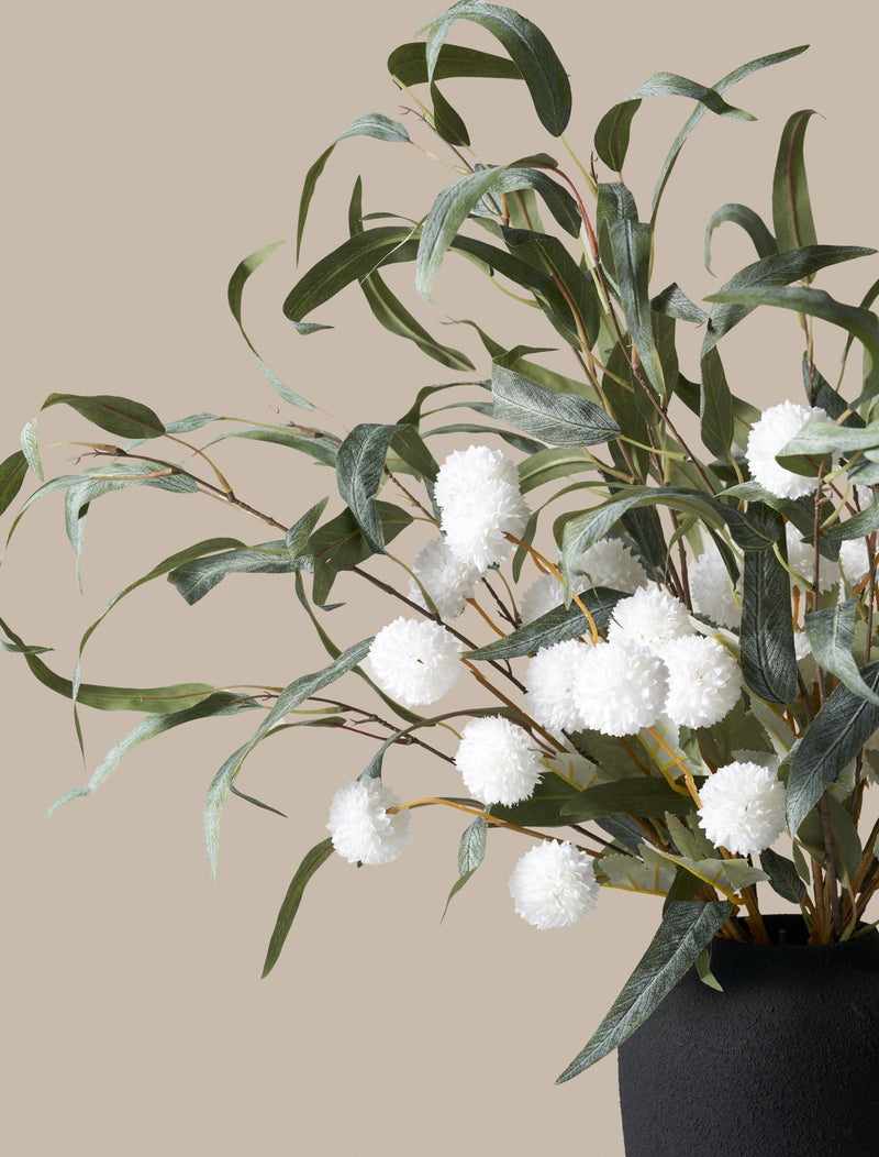 Faux Arrangement - Willow Eucalyptus & White Kiku