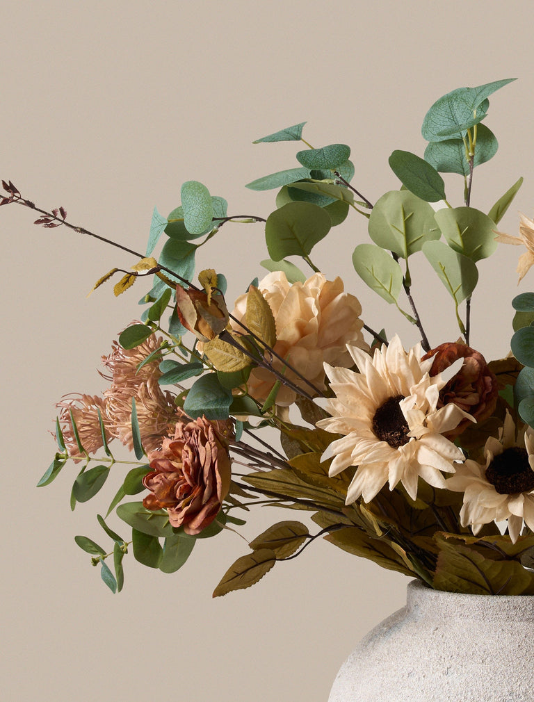 Faux Autumn Arrangement - Green & Beige