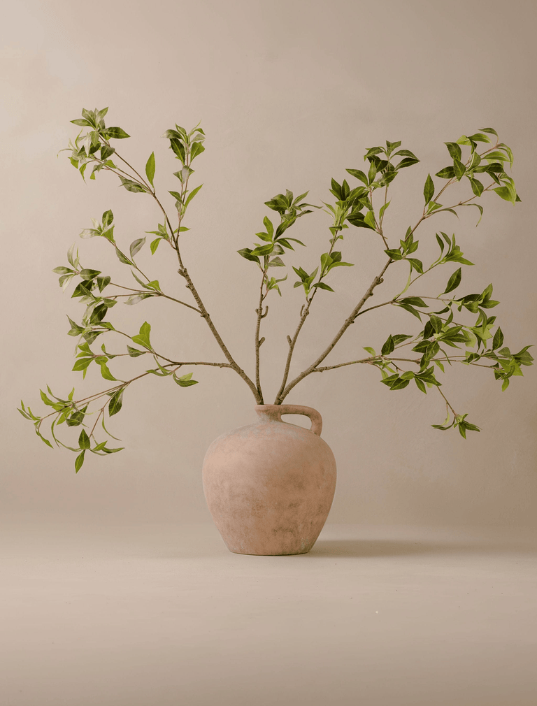 Faux Green Oversized Pieris Branch (2 branches)