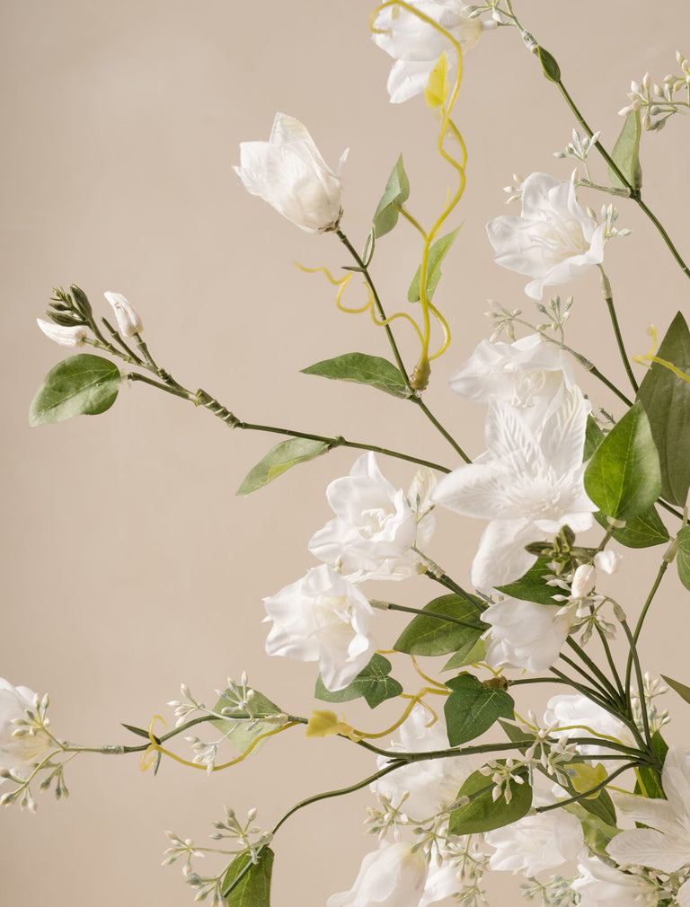 Faux Arrangement - Bell Flower & Clematis White