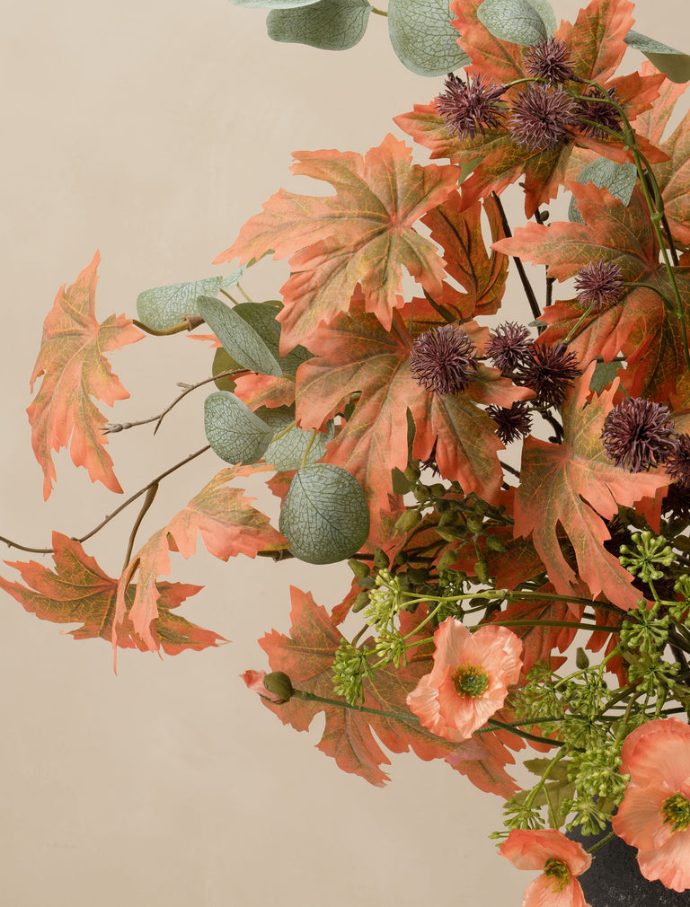 Faux Arrangement - Maple Leaf & Orange Poppy