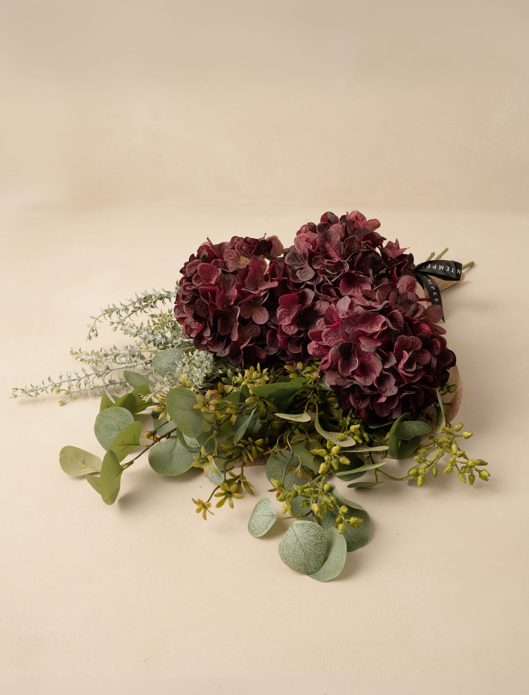 Faux Arrangement - Eucalyptus & Rouge Hydrangea