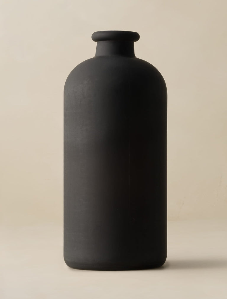 Aria Glass Vase - Matt Black