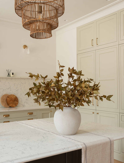 Faux Leaf Spray - Green (9 Stems)