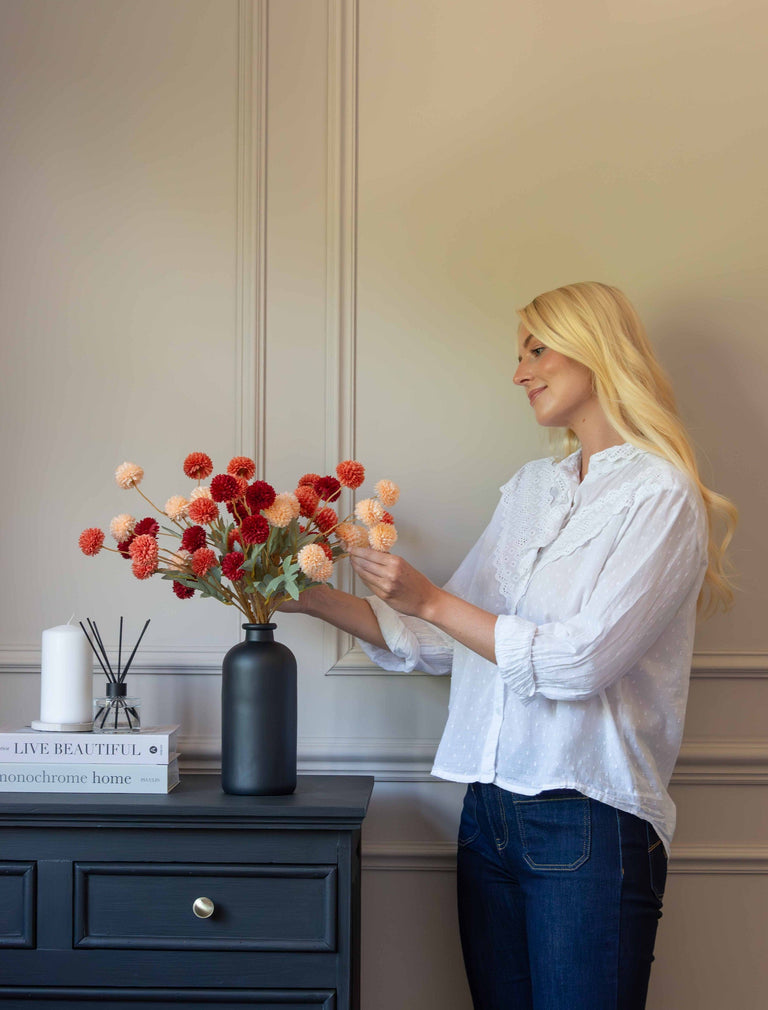 Aria Glass Vase - Matt Black