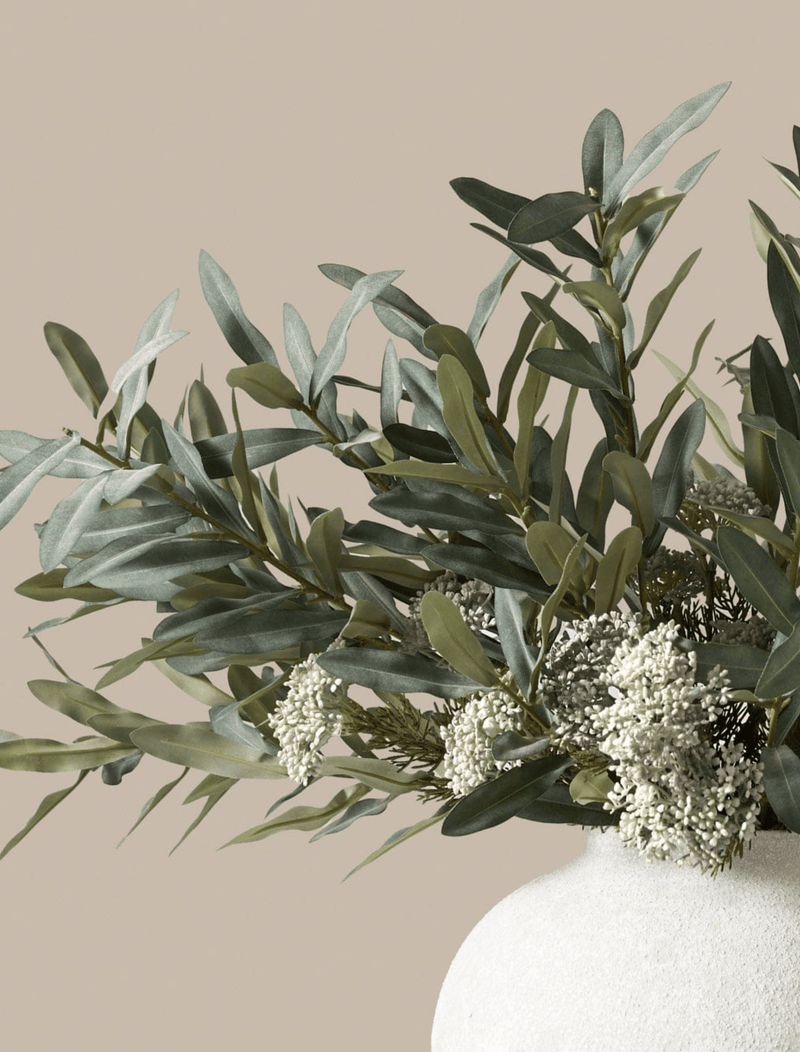 Faux Arrangement - Olive & White Berry
