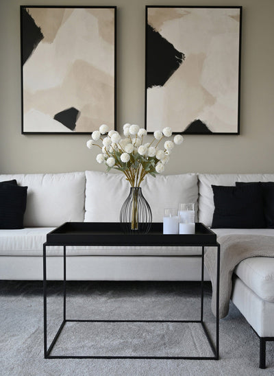 Faux Kiku Flower - White (10 Stems / 50 heads)