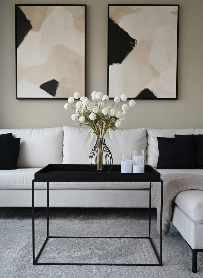 Faux Kiku Flower - White (10 Stems / 50 heads)