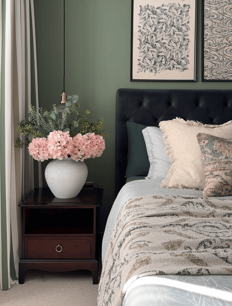 Faux Arrangement - Eucalyptus & Pink Hydrangea