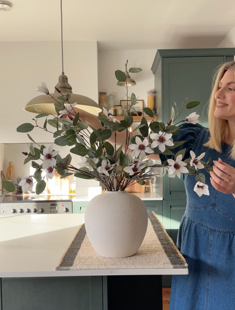Faux Arrangement - Eucalyptus and White Magnolia