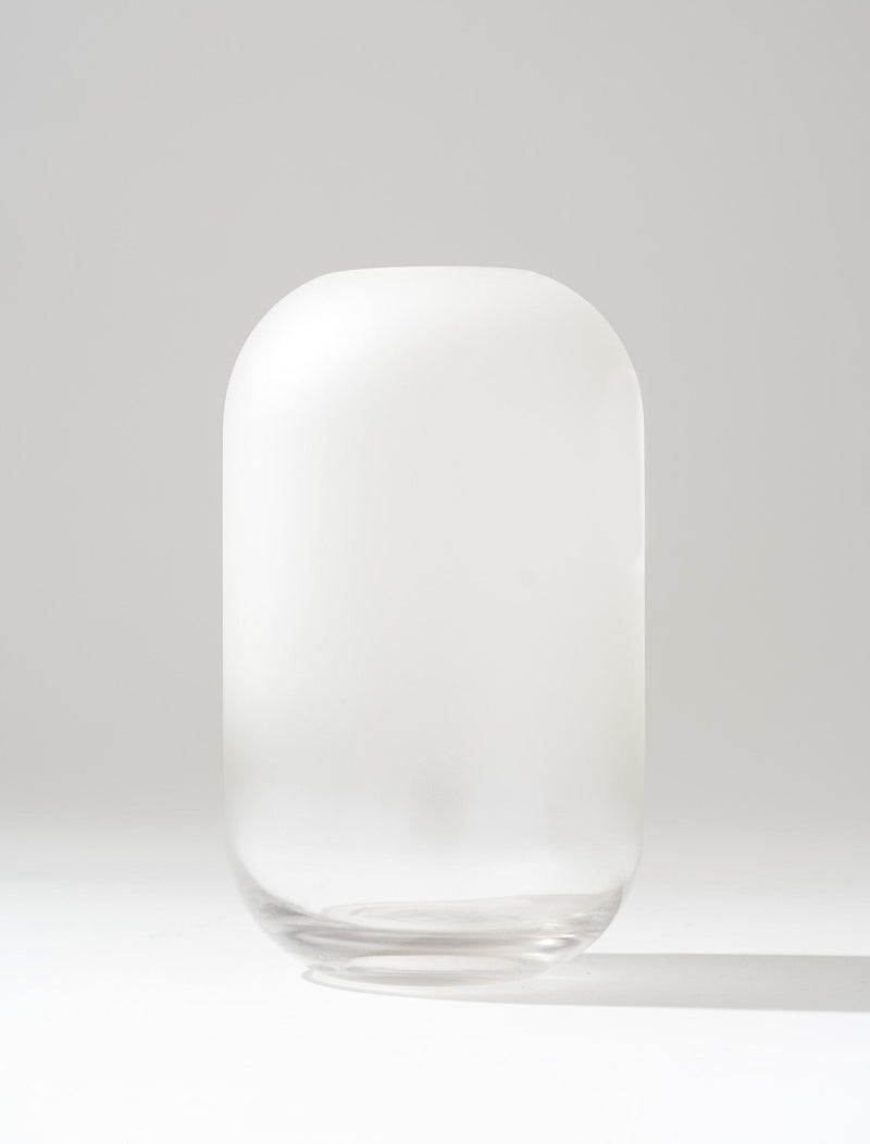 Jarrón de vidrio esmerilado Ava - Transparente